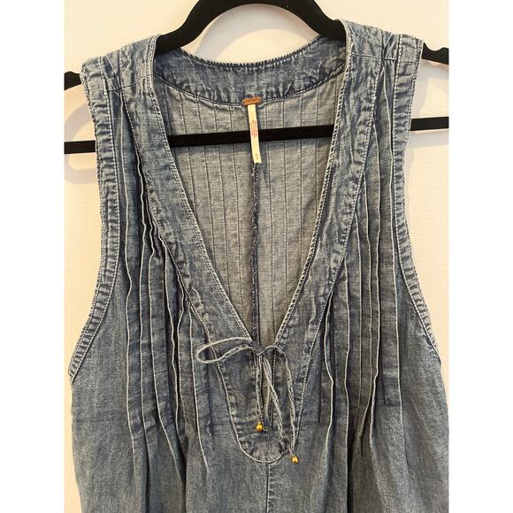 Free People Blue Denim Romper - Picture 5 of 5
